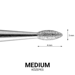 Диамантена фреза – Тънка капка 3x4мм – Medium
