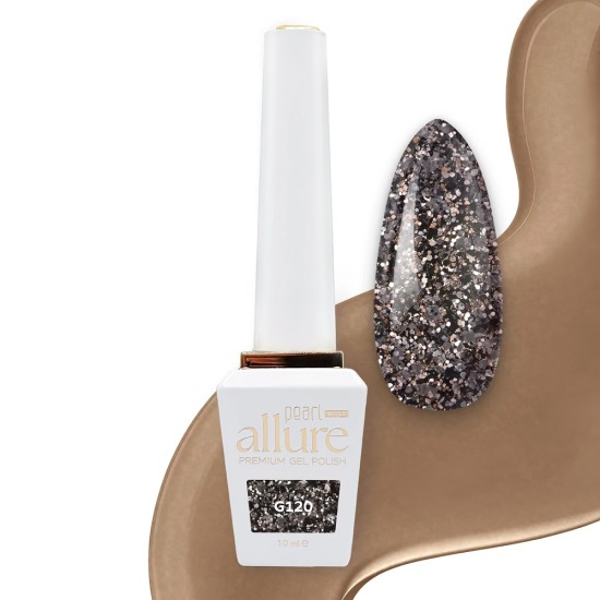 Allure G120 – Черно-златист Брокат – 10 ml