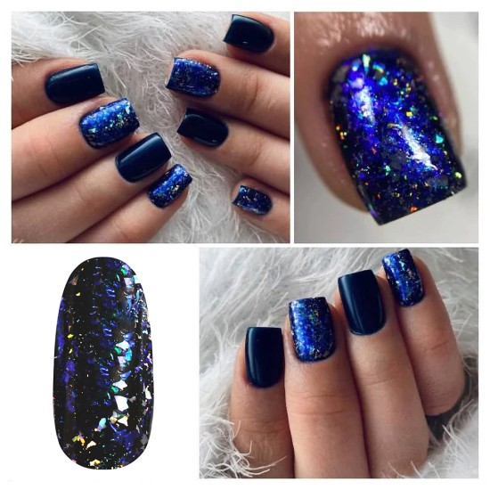 Galaxy Metal Flakes Blue – Люспи за декорация на нокти
