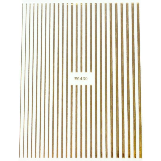 Самозалепващи стикери за нокти – WG430 Gold