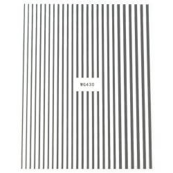 Самозалепващи стикери за нокти – WG430 Silver