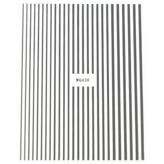 Самозалепващи стикери за нокти – WG430 Silver